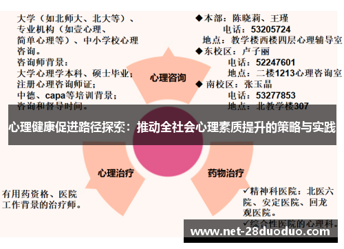 心理健康促进路径探索：推动全社会心理素质提升的策略与实践