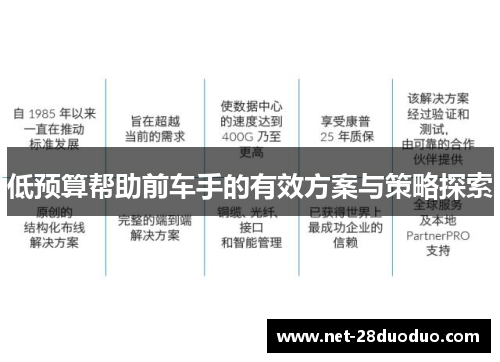 低预算帮助前车手的有效方案与策略探索